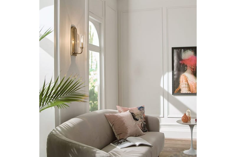 Vegglampe Kichler Kimrose Børstet naturlig messing - Børstet naturlig messing - Belysning - Innendørsbelysning & Lamper - Vegglampe