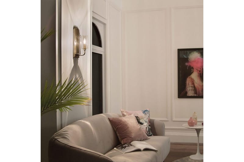 Vegglampe Kichler Kimrose Børstet naturlig messing - Børstet naturlig messing - Belysning - Innendørsbelysning & Lamper - Vegglampe