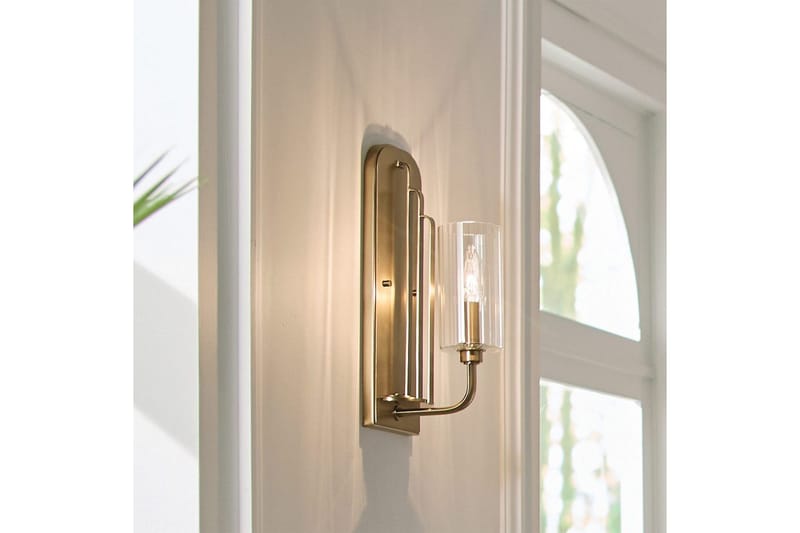 Vegglampe Kichler Kimrose Børstet naturlig messing - Børstet naturlig messing - Belysning - Innendørsbelysning & Lamper - Vegglampe