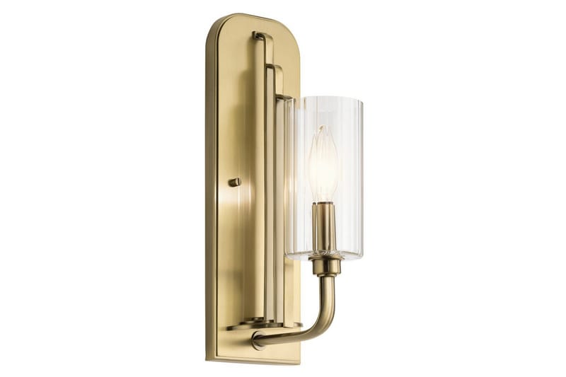 Vegglampe Kichler Kimrose Børstet naturlig messing - Børstet naturlig messing - Belysning - Innendørsbelysning & Lamper - Vegglampe