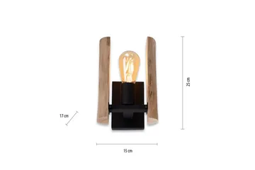 Vegglampe Log - 15x25x17 cm - Belysning - Innendørsbelysning & Lamper - Vegglampe