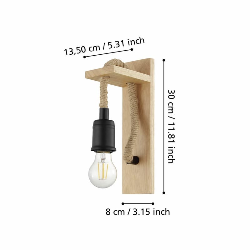 Vegglampe Rampside - 8 cm - Belysning - Innendørsbelysning & Lamper - Vegglampe