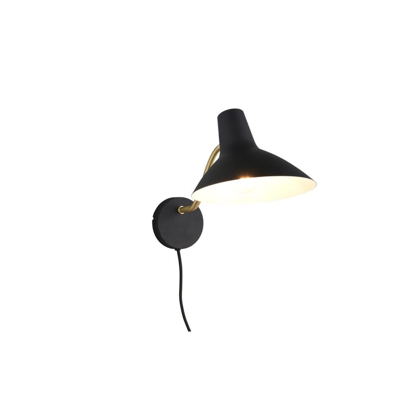 Vegglampe Traveller, Matt svart