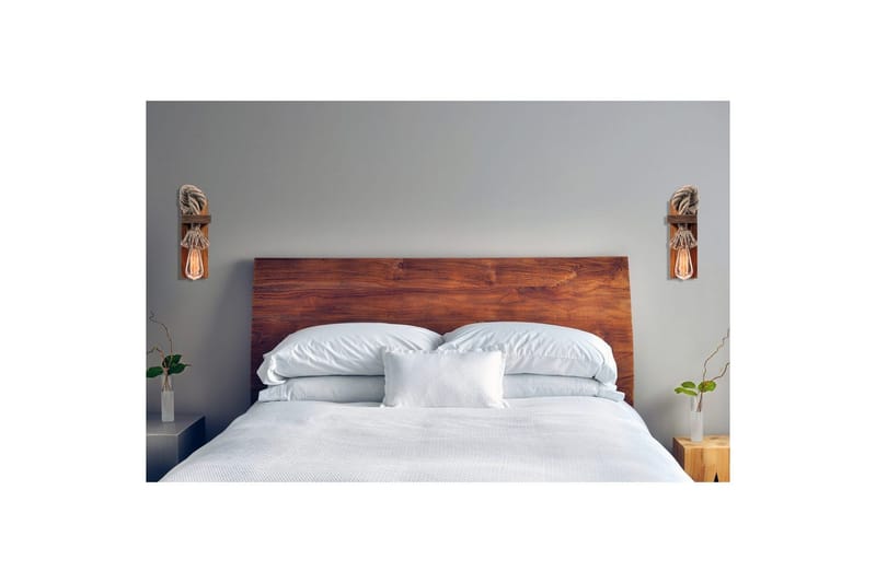 Vegglampesett (2 deler) Giuseppe Duo Brun / Gull - Brun/Gull - Belysning - Innendørsbelysning & Lamper - Vegglampe