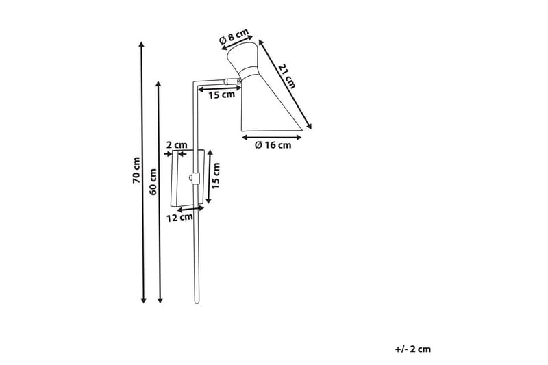 Yassil Vegglampe E27 E27 - Svart - Belysning - Innendørsbelysning & Lamper - Vegglampe
