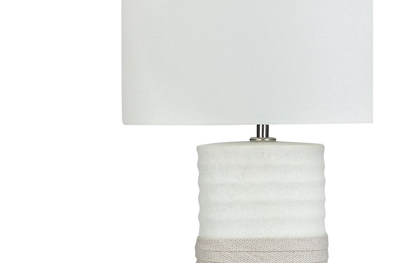 Navia Bordlampe 30 cm - Hvit - Vinduslampe på fot - Soveromslampe - Stuelampe - Nattlampe bord - Vinduslampe - Bordlampe