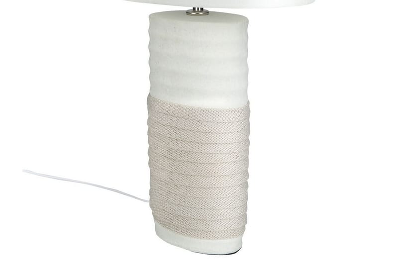 Navia Bordlampe 30 cm - Hvit - Vinduslampe på fot - Soveromslampe - Stuelampe - Nattlampe bord - Vinduslampe - Bordlampe