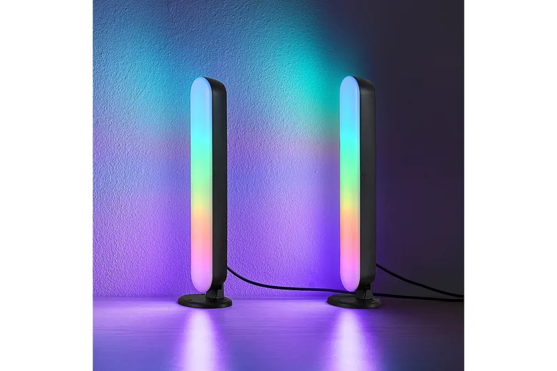 Trio Lighting Game LED Bordlampe 2-pack Svart RGB - Belysning - Innendørsbelysning & Lamper - Vinduslampe - Vinduslampe på fot