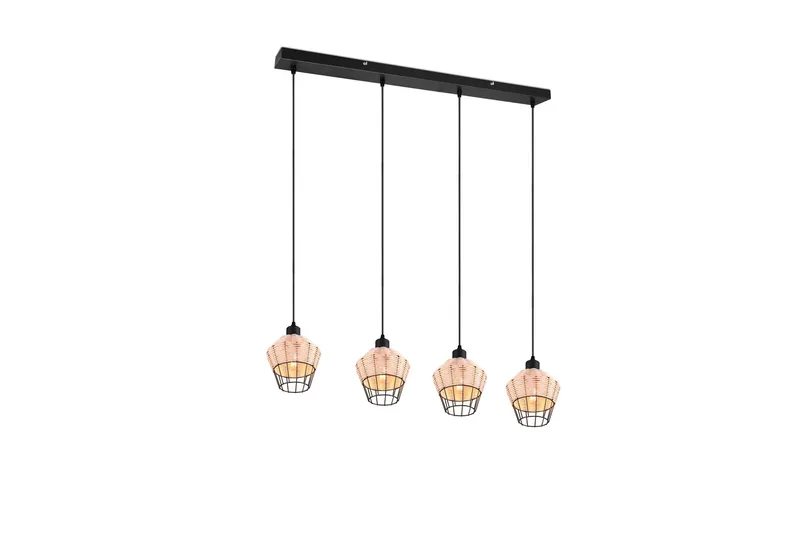 Borka Pendellampe 4 Lamper E27 Rotting, Trio Lighting