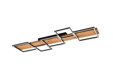 Harper LED-Taklampe 115 cm Mattsvart/Tre - Belysning - Innendørsbelysning & Lamper - Vinduslampe - Vinduslampe hengende