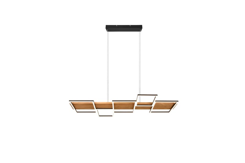 Harper LED-Pendellampe Mattsvart/Tre - Belysning - Innendørsbelysning & Lamper - Vinduslampe - Vinduslampe hengende