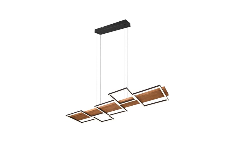 Harper LED-Pendellampe Mattsvart/Tre, undefined
