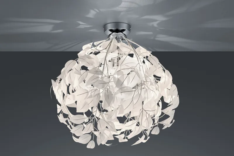 Leavy Plafond 38 cm 1xE27 Hvit, TRIO