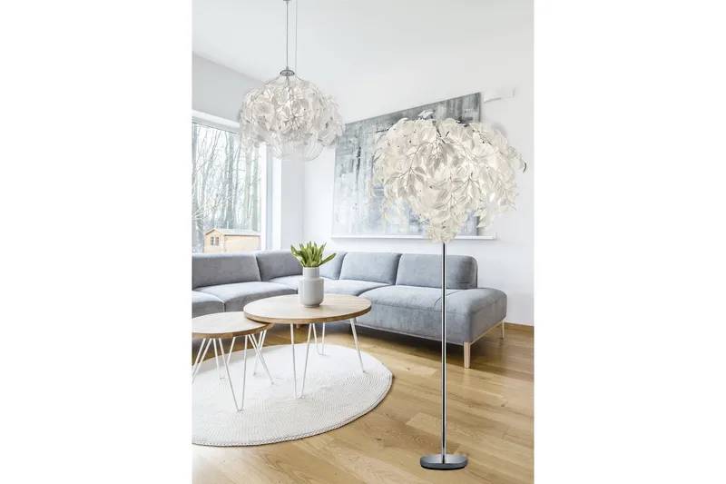 Leavy Pendellampe 38 cm 1xE27 hvit - TRIO - Belysning - Innendørsbelysning & Lamper - Vinduslampe - Vinduslampe hengende