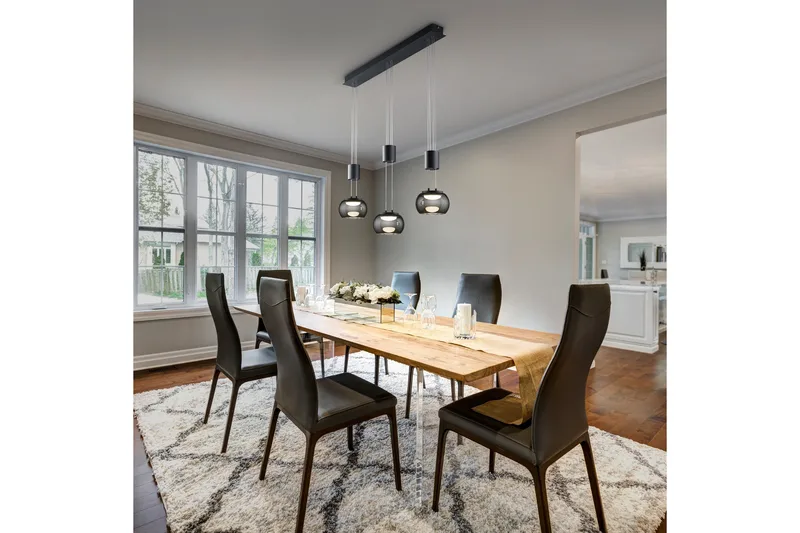 Madison LED-Pendellampe 3-os Mattsvart - Belysning - Innendørsbelysning & Lamper - Vinduslampe - Vinduslampe hengende