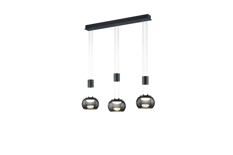 Madison LED-Pendellampe 3-os Mattsvart, undefined