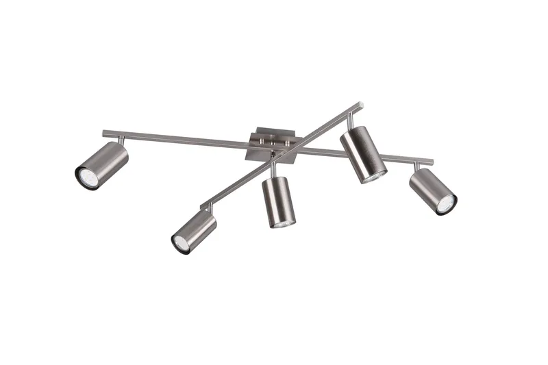 Marley Plafond 5xGU10 Børstet Stål, TRIO