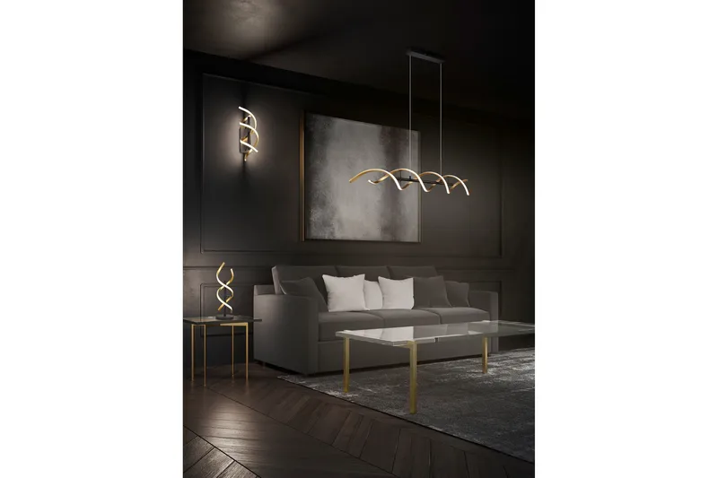 Sequence LED-Pendellampe Matt Messing/Matt Svart - Trio Lighting - Belysning - Innendørsbelysning & Lamper - Vinduslampe - Vinduslampe hengende