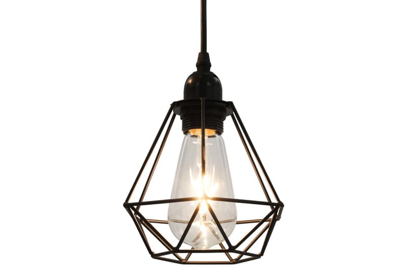Taklampe med diamant-design svart 3 x E27 lysprer - Svart - Belysning - Innendørsbelysning & Lamper - Vinduslampe - Vinduslampe hengende