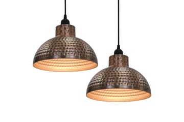 Taklamper 2 stk halvkuleformet kobberfarget - Belysning - Innendørsbelysning & Lamper - Vinduslampe - Vinduslampe hengende