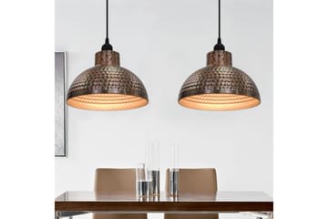 Taklamper 2 stk halvkuleformet kobberfarget - Belysning - Innendørsbelysning & Lamper - Vinduslampe - Vinduslampe hengende