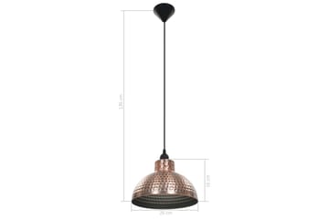Taklamper 2 stk halvkuleformet kobberfarget - Belysning - Innendørsbelysning & Lamper - Vinduslampe - Vinduslampe hengende