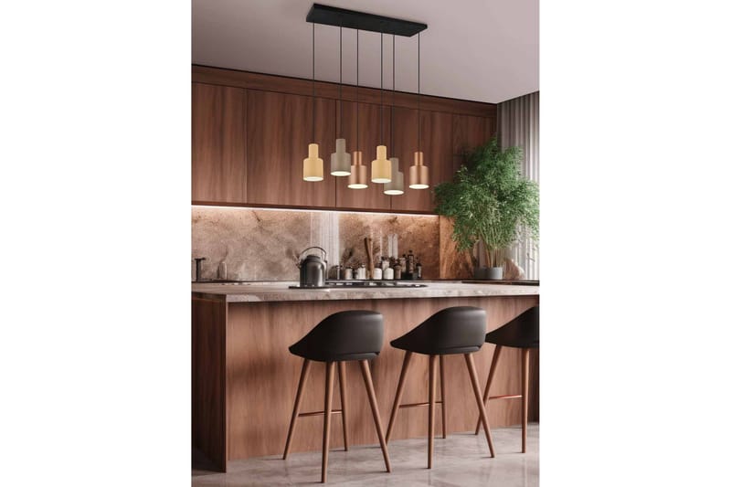 Trio Lighting Agudo taklampe 6L E27 flerfarget - Belysning - Innendørsbelysning & Lamper - Vinduslampe - Vinduslampe hengende