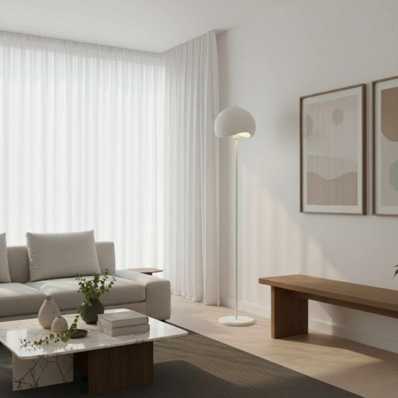 Vyrel gulvlampe 34 cm - Hvit - Belysning - Innendørsbelysning & Lamper - Soveromslampe