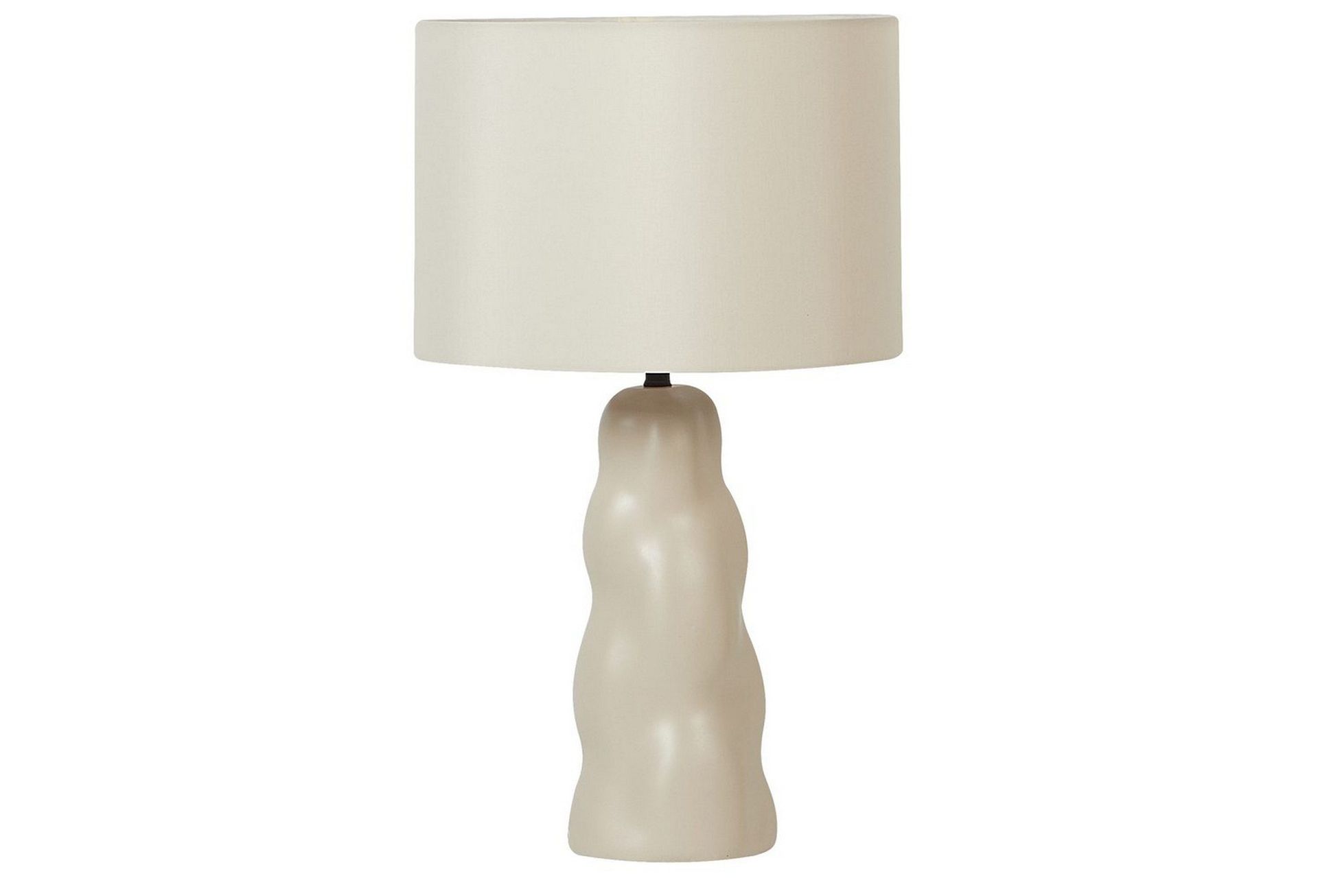 Bordlampe Beige Keramikk 30 x 30 x 51 cm Kjegleformet skjerm i beige Moderne design Belysning Stue Soverom Nattlampe