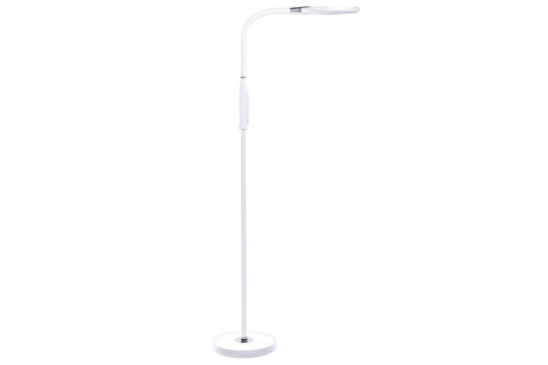 Gulvlampe LED-lampe Hvit Syntetisk Materiale 148 cm Dimming Moderne Belysning Hjemmekontor