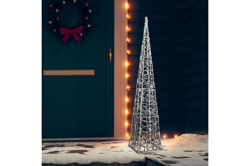 Dekorativ LED-lyskjegle i akryl kaldhvit 120 cm - Belysning - Julebelysning - Øvrig julebelysning