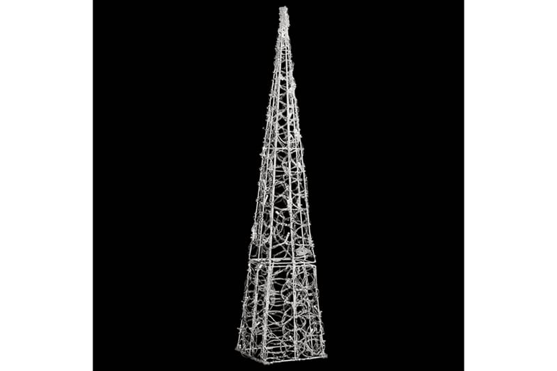 Dekorativ LED-lyskjegle i akryl kaldhvit 90 cm - Øvrig julebelysning