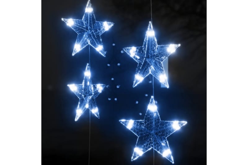 Eventyrlysgardin stjerner 200 LED blå 8 funksjoner - Blå - Øvrig julebelysning