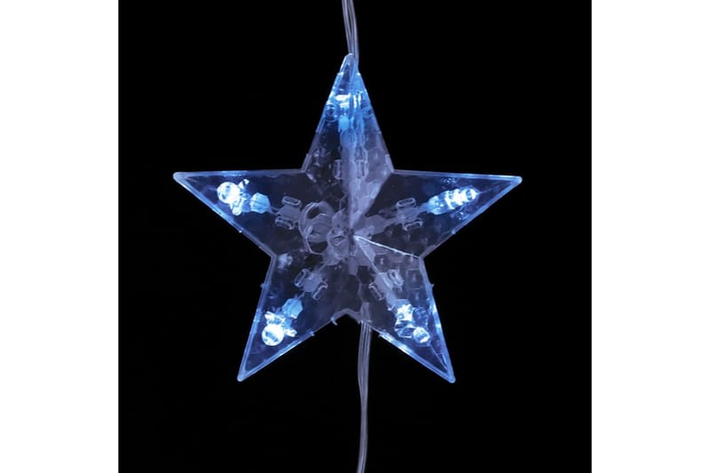Eventyrlysgardin stjerner 200 LED blå 8 funksjoner - Blå - Øvrig julebelysning