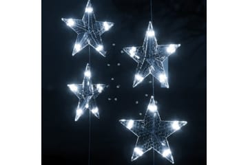 Eventyrlysgardin stjerner 200 LED kaldhvit 8 funksjoner - Hvit - Belysning - Julebelysning - Øvrig julebelysning