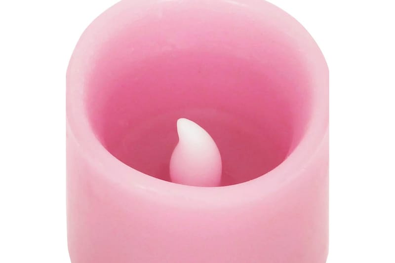 Flammefrie LED-stearinlys 24 stk med fjernkontroll varmhvit - Rosa - Belysning - Julebelysning - Øvrig julebelysning