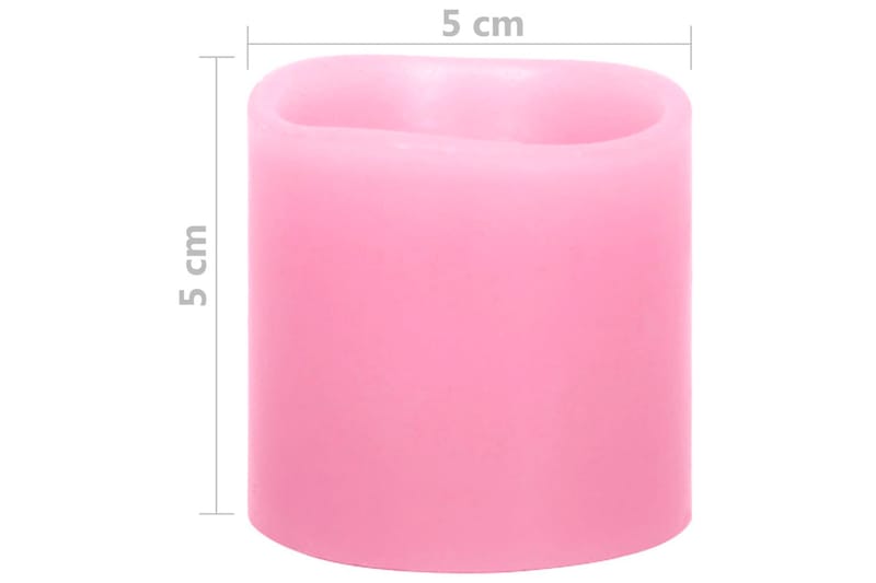 Flammefrie LED-stearinlys 24 stk med fjernkontroll varmhvit - Rosa - Belysning - Julebelysning - Øvrig julebelysning