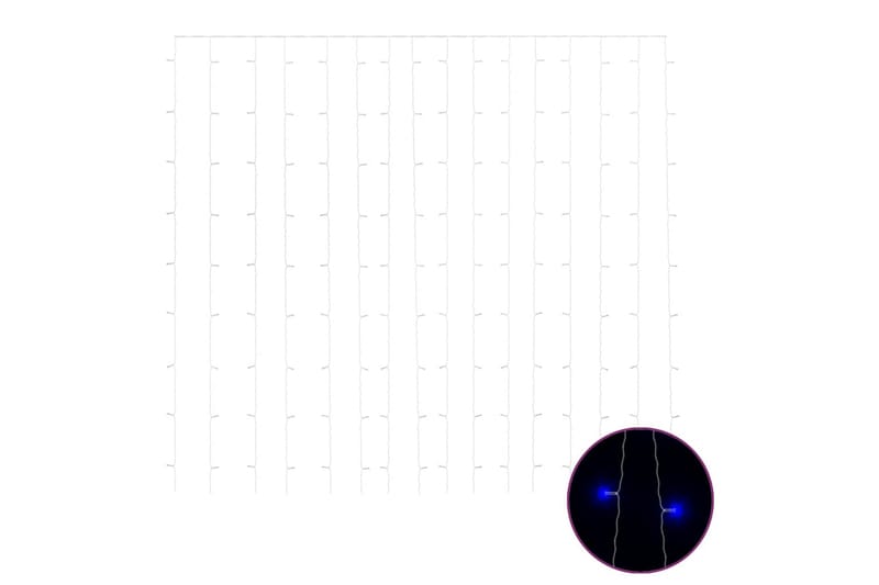 LED-eventyrlysgardin 3x3m 300 LED blå 8 funksjoner - Blå - Belysning - Julebelysning - Øvrig julebelysning