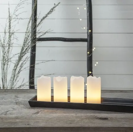 Advent LED-kubbelys 4-pakning 5 cm, hvit