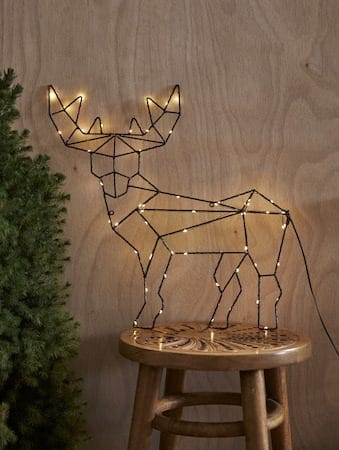 Cupid innendørsdekorasjon med belysning 47 cm - svart - Belysning - Julebelysning - Øvrig julebelysning