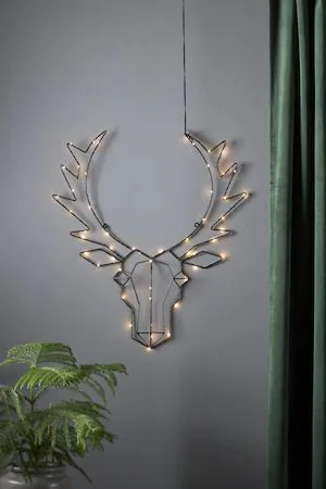 Cupid innendørsdekorasjon med belysning 52 cm, svart