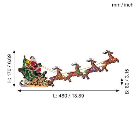 Deerville innendørsdekorasjon 48 cm - flerfarget - Belysning - Julebelysning - Øvrig julebelysning