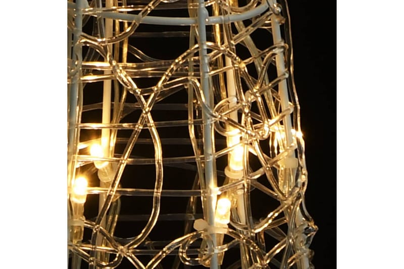 Dekorativ LED-lyskjegle akryl varmhvit 120 cm - Hvit - Julelys ute