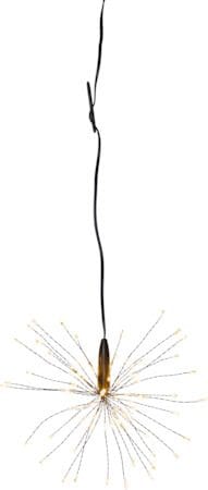 Firework hengende dekorasjon med belysning 16 cm - svart - Belysning - Julebelysning - Øvrig julebelysning