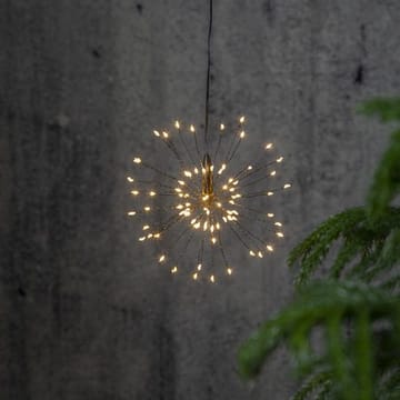 Firework hengende dekorasjon med belysning 16 cm - svart - Belysning - Julebelysning - Øvrig julebelysning