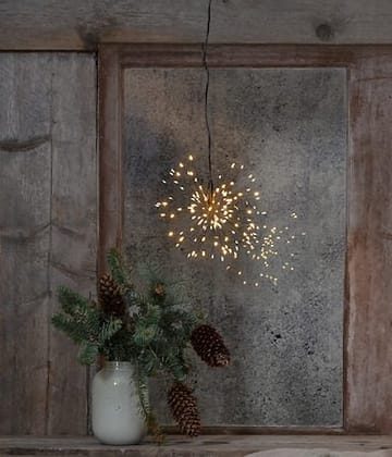 Firework hengende dekorasjon med belysning 16 cm - svart - Belysning - Julebelysning - Øvrig julebelysning