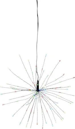 Firework hengende dekorasjonsbelysning 26 cm, svart