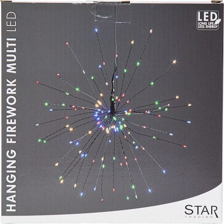 Firework hengende dekorasjonsbelysning 26 cm - svart - Belysning - Julebelysning - Øvrig julebelysning