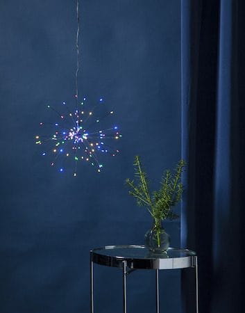 Firework hengende dekorasjonsbelysning 26 cm - svart - Belysning - Julebelysning - Øvrig julebelysning