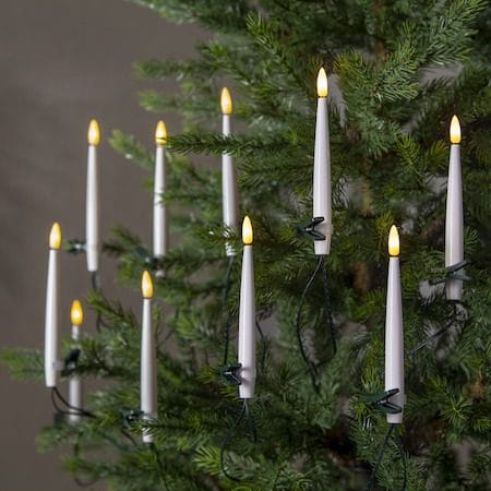 Flamme juletrebelysning - hvit og grønn - Belysning - Julebelysning - Julelys
